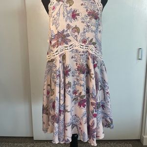 Free People mini, blush dress; size S.